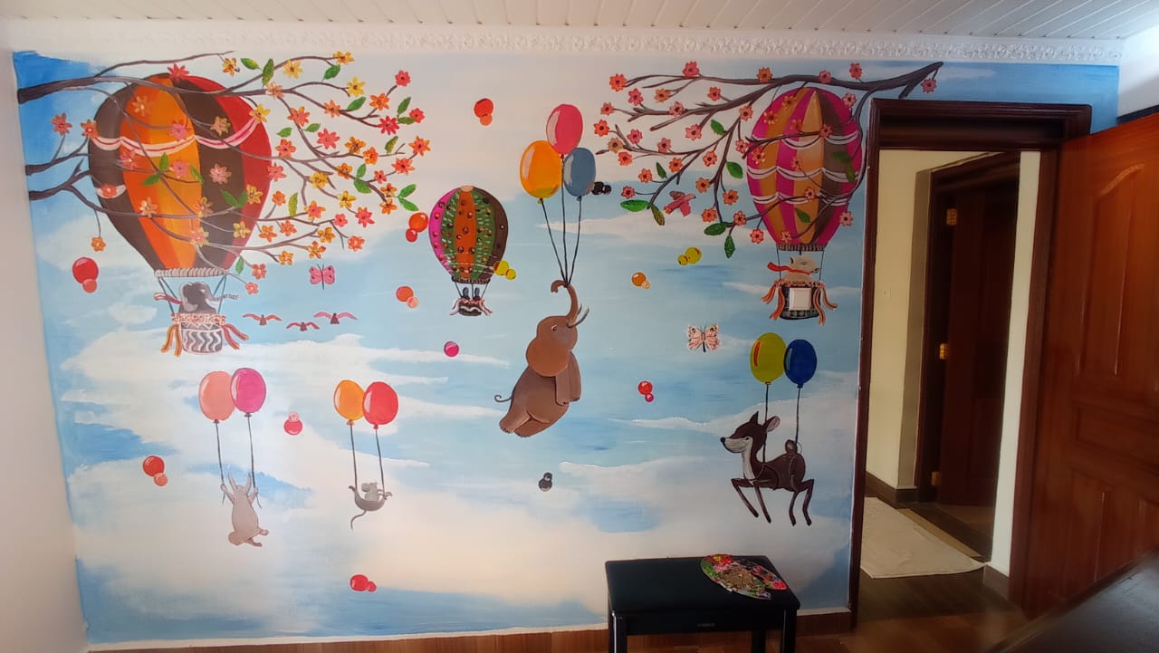 Hot Air Balloon Sky Scene